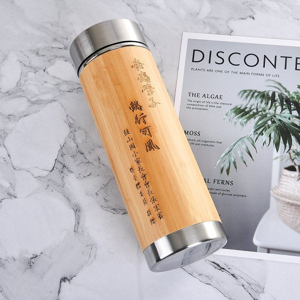 500ml不鏽鋼竹製保溫杯