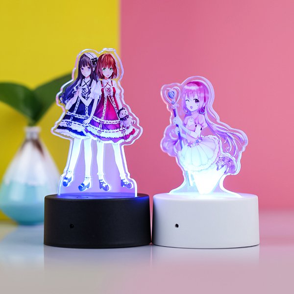 小夜燈-創意壓克力卡通動漫夜燈-療癒客製化禮贈品