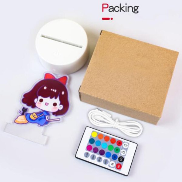 小夜燈-創意壓克力卡通動漫夜燈-療癒客製化禮贈品