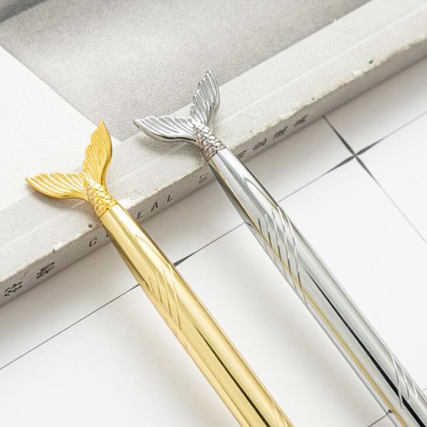 旋轉式美人魚金屬筆