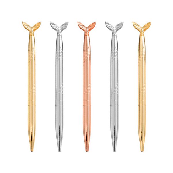 旋轉式美人魚金屬筆