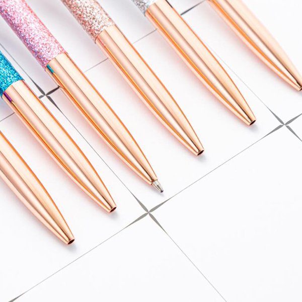 按壓式金蔥金粉金屬筆