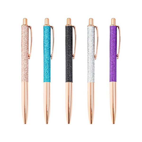 按壓式金蔥金粉金屬筆