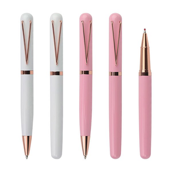 V型筆夾開蓋式金屬筆