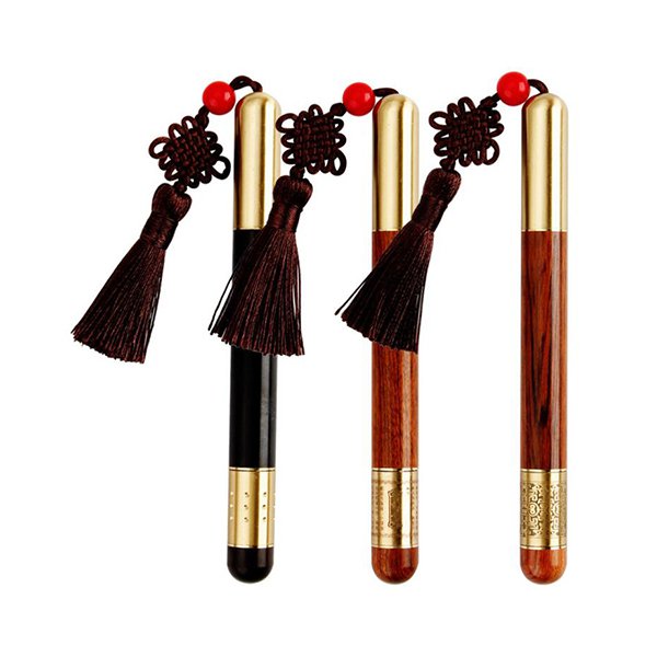 開蓋式木製黃銅單色筆