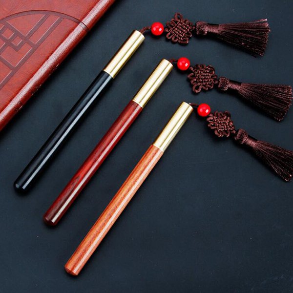 開蓋式木製黃銅單色筆