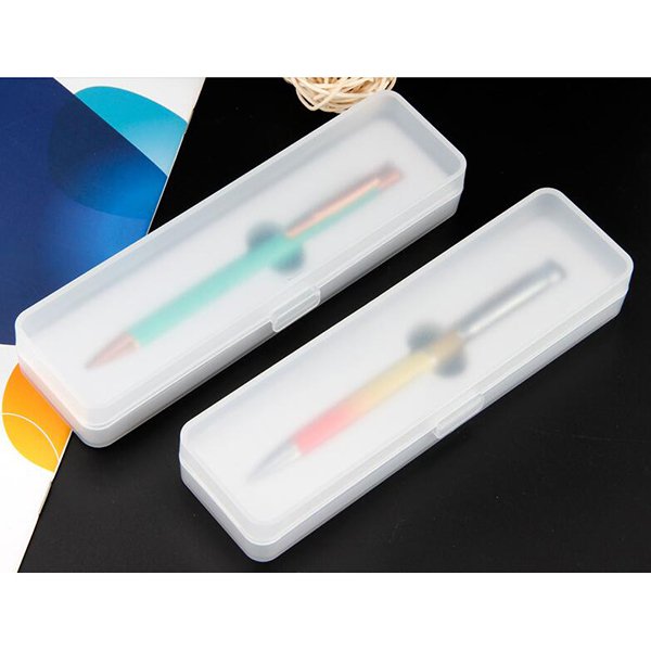 半透明PVC塑料四方筆盒