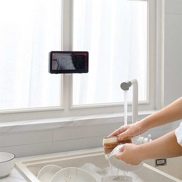 浴室防水壁掛式可滑手機架盒