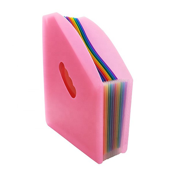 彩色PP13格A4站立式風琴夾文件夾