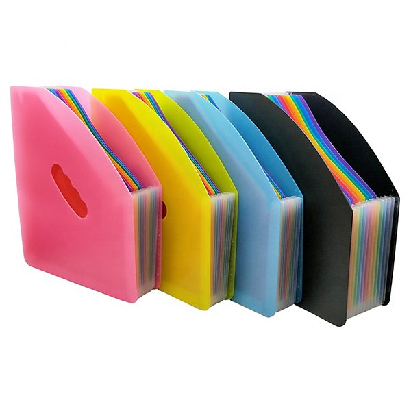 彩色PP13格A4站立式風琴夾文件夾