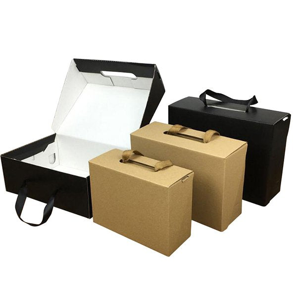 160gsm牛皮紙鍛帶提把鞋盒