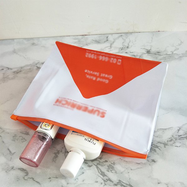 40絲PVC白色化妝包拉鍊袋