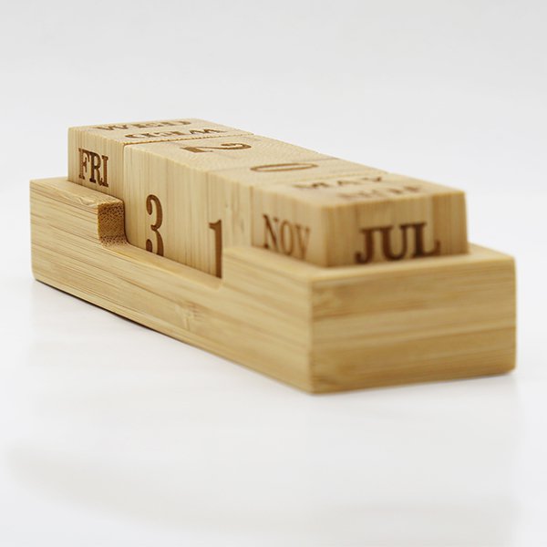 竹製積木式萬年曆