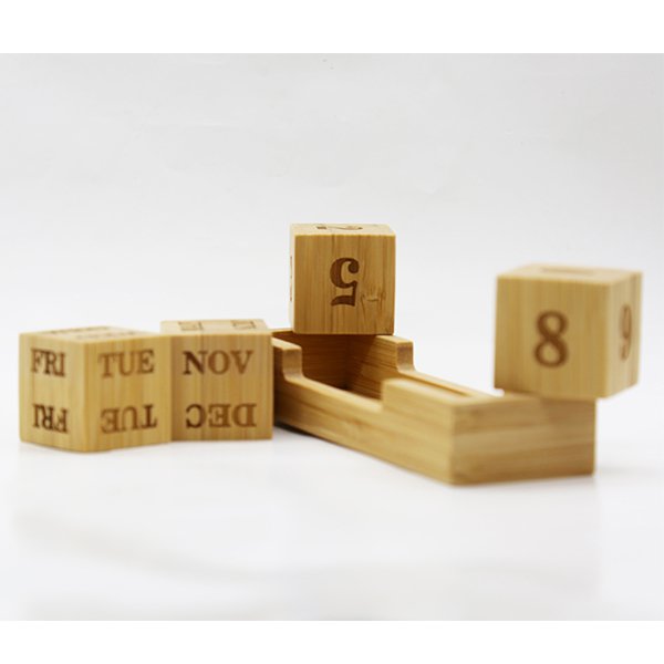 竹製積木式萬年曆