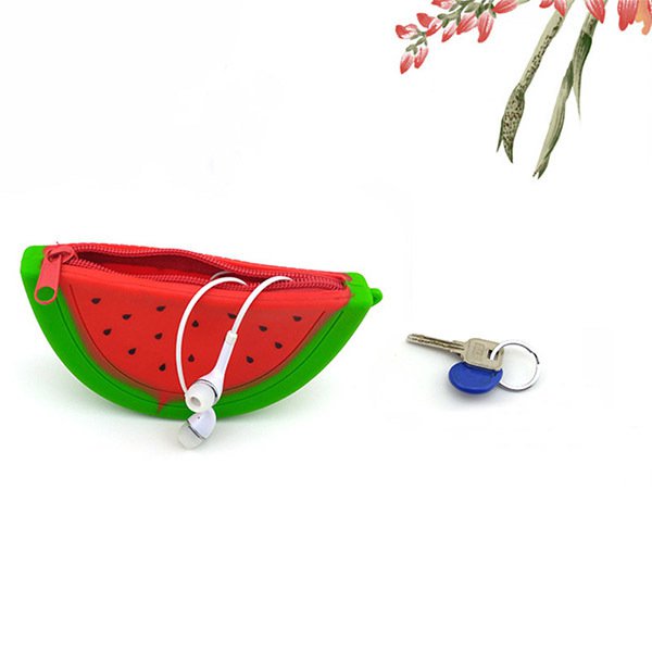 西瓜造型矽膠拉鍊零錢包