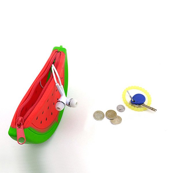 西瓜造型矽膠拉鍊零錢包