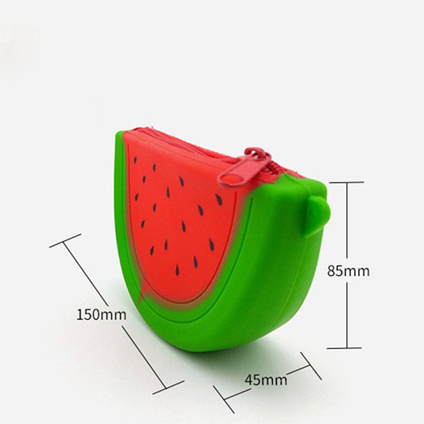 西瓜造型矽膠拉鍊零錢包