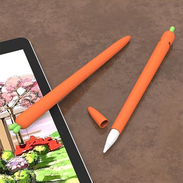 胡蘿蔔造型矽膠apple pencil保護套
