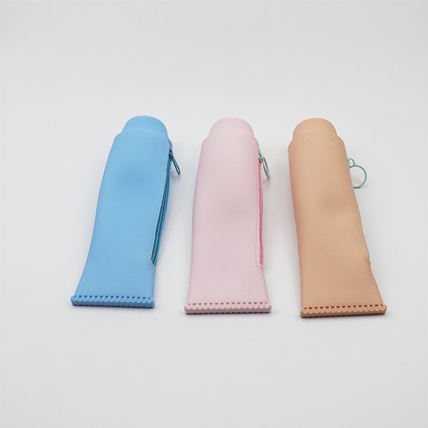 牙膏造型筆袋-矽膠拉鍊鉛筆盒