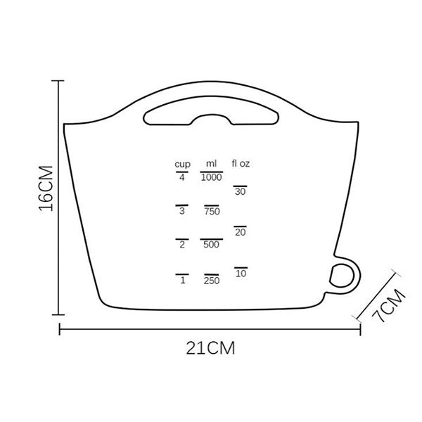 1000ml提把矽膠食品保鮮袋