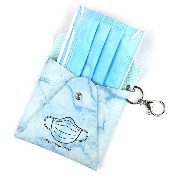 大理石紋PU皮革口罩收納夾