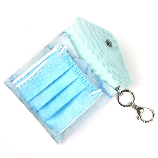 大理石紋PU皮革口罩收納夾