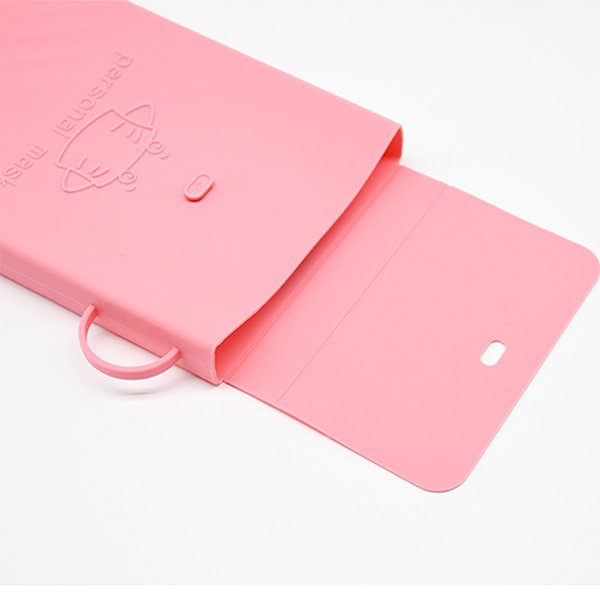 鈕釦式矽膠口罩收納夾