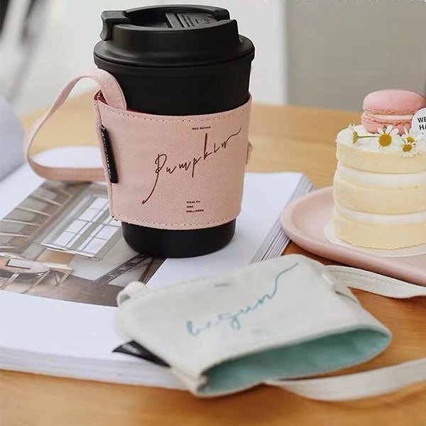 二合一帆布吸管杯套