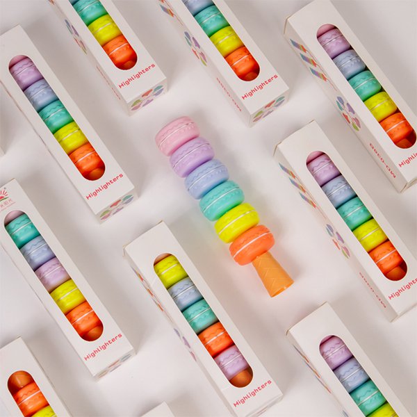 馬卡龍造型6色螢光筆