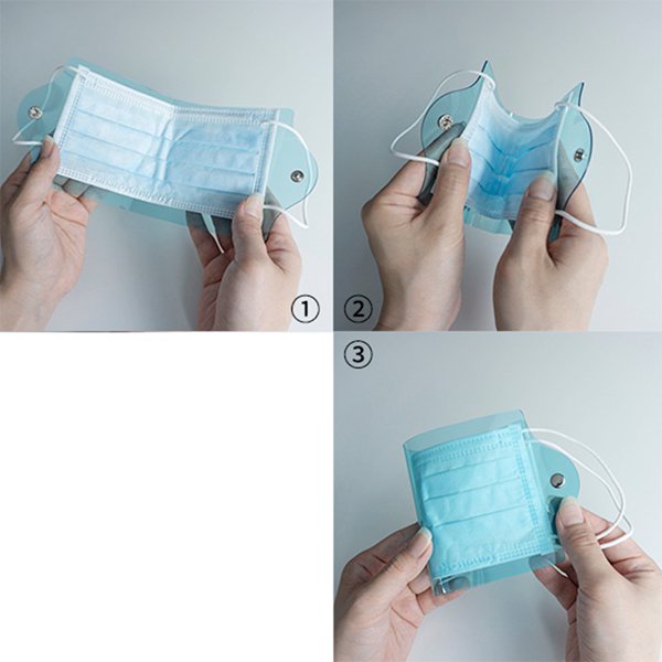 透明防水子母扣PVC口罩收納夾