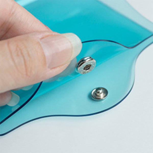 透明防水子母扣PVC口罩收納夾