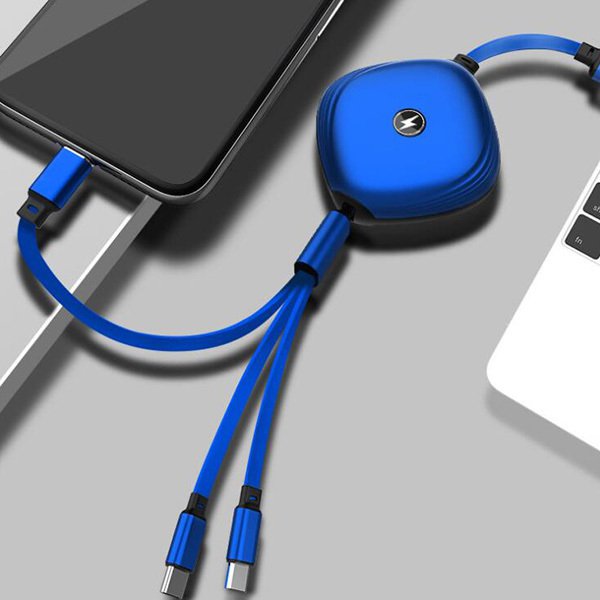 三合一可伸縮傳輸充電線