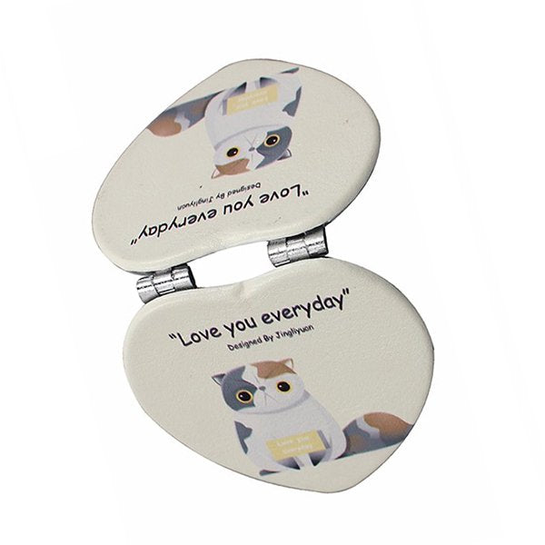 愛心造型ABS雙面化妝鏡