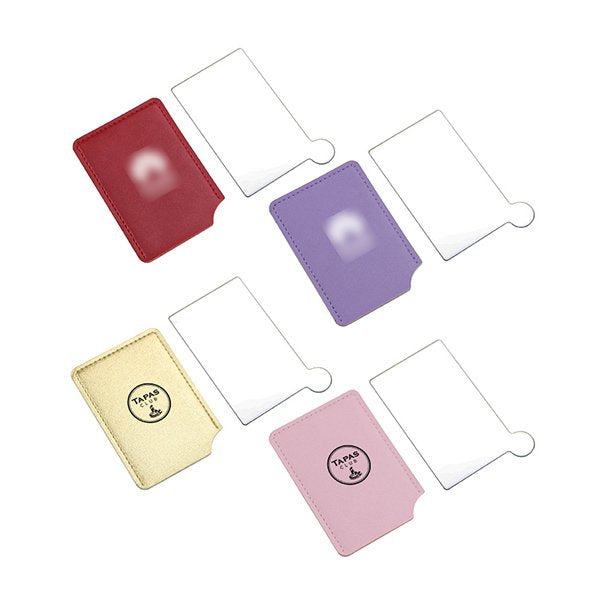 方形卡片式PU皮革隨身鏡