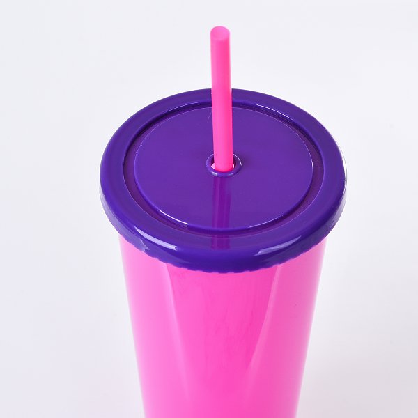650ml單層PP吸管杯