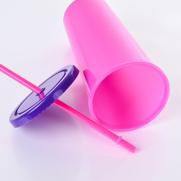 650ml單層PP吸管杯