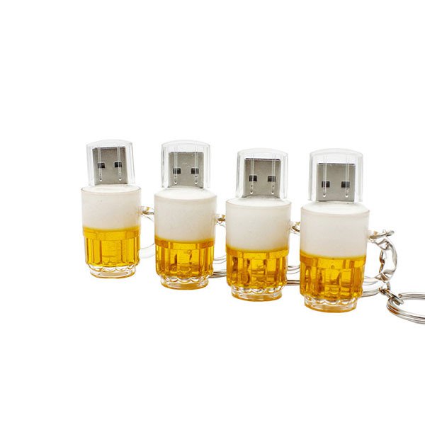 啤酒杯造型塑料隨身碟