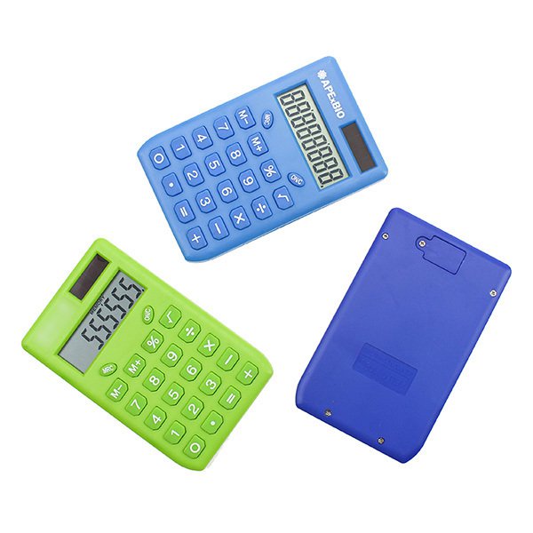 迷你多色8位數塑料太陽能計算機