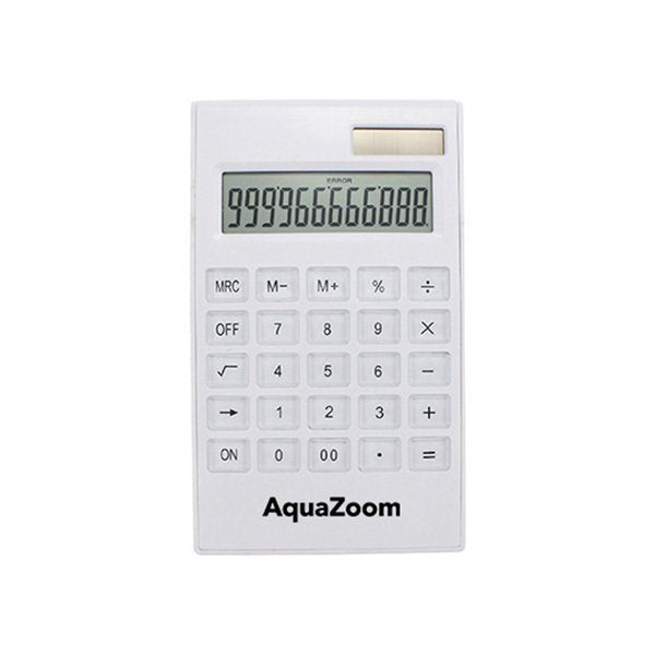 簡約透明按鍵12位數太陽能計算機