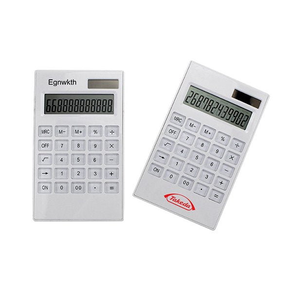 簡約透明按鍵12位數太陽能計算機