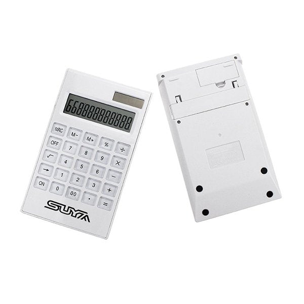 簡約透明按鍵12位數太陽能計算機