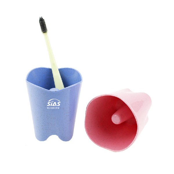 牙齒造型小麥秸稈漱口杯