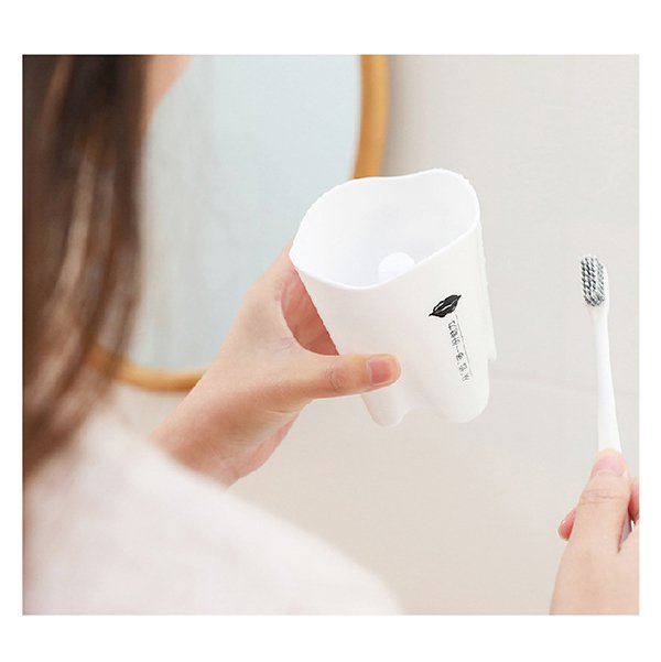 牙齒造型小麥秸稈漱口杯