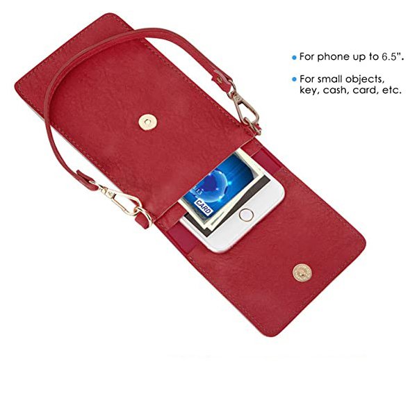 皮革斜背手機袋