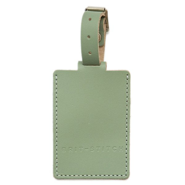 馬可龍綠皮革行李吊牌