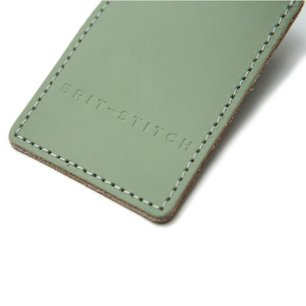 馬可龍綠皮革行李吊牌