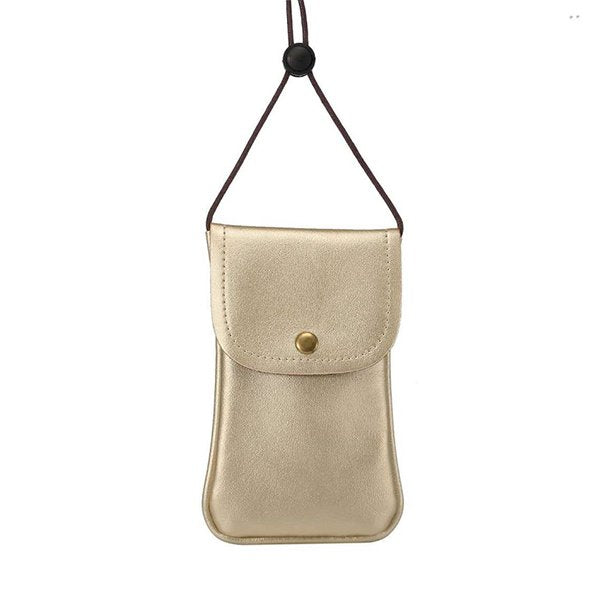 皮革防水袋單肩手機零錢收納袋