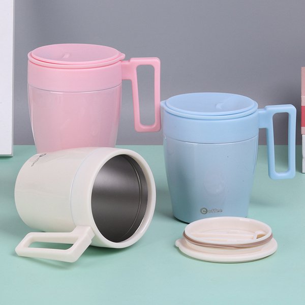 330ml時尚手把304不鏽鋼保溫杯