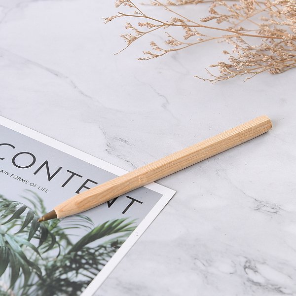 六角木桿單色筆