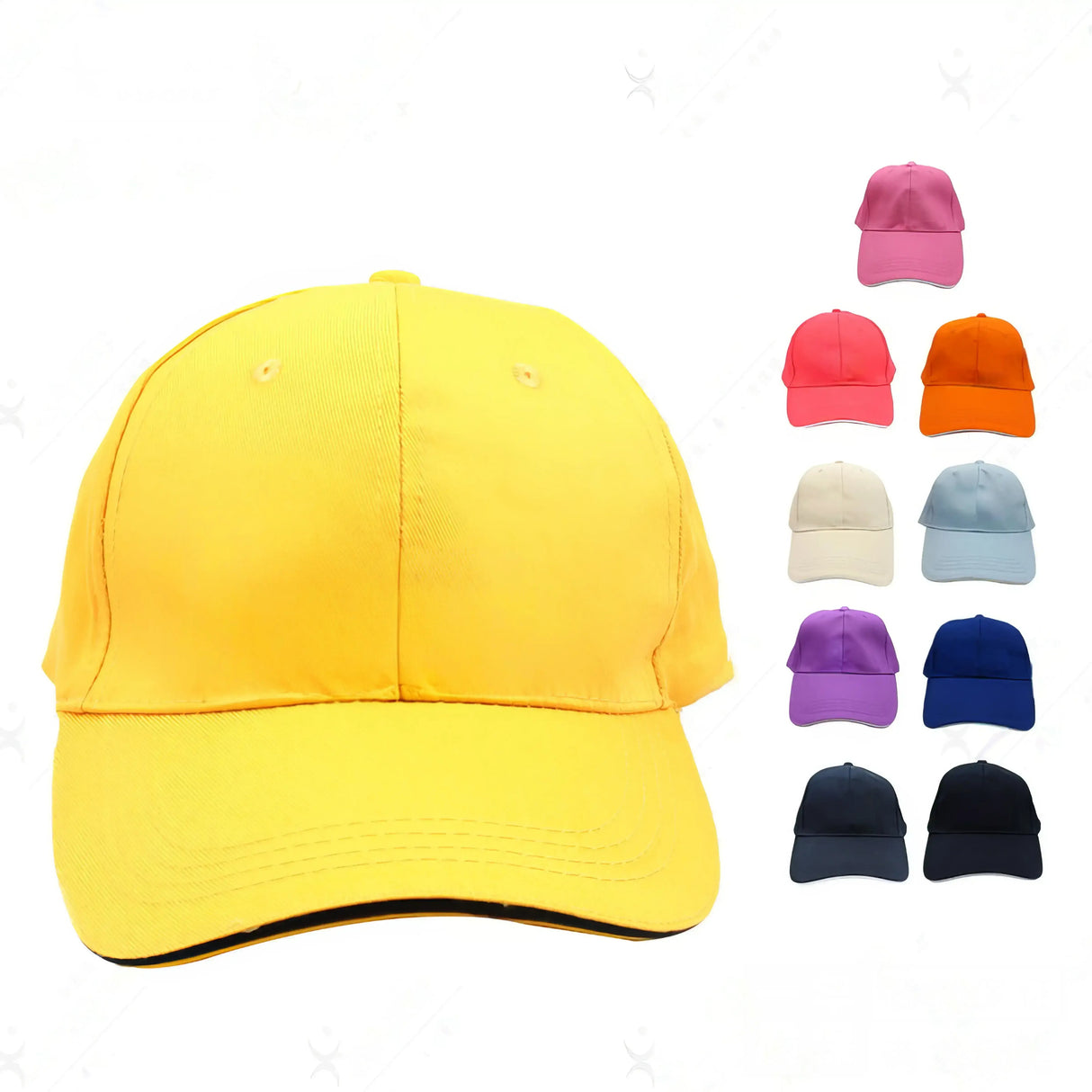 【少量客製】拚色全棉棒球鴨舌帽-客製LOGO印刷